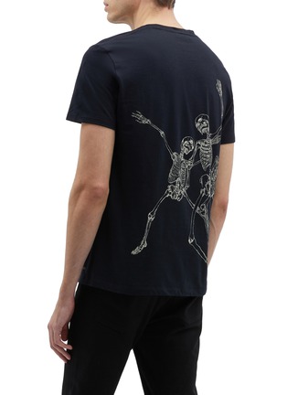 Back View - Click To Enlarge - ALEXANDER MCQUEEN - Jumping skeleton print T-shirt