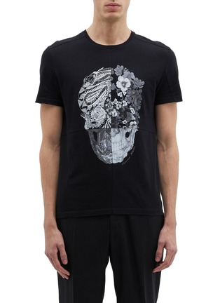Main View - Click To Enlarge - ALEXANDER MCQUEEN - Patchwork skull print T-shirt