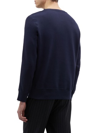 Back View - Click To Enlarge - ALEXANDER MCQUEEN - Skull appliqué zip sleeve sweatshirt