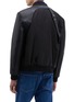 Back View - Click To Enlarge - ALEXANDER MCQUEEN - Belted leather panel bomber jacket