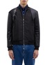Main View - Click To Enlarge - ALEXANDER MCQUEEN - Belted leather panel bomber jacket
