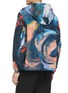 Back View - Click To Enlarge - ALEXANDER MCQUEEN - Paint stroke print hooded windbreaker jacket