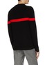 Back View - Click To Enlarge - ALEXANDER MCQUEEN - Contrast stripe stitched skull sweater
