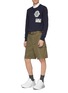 Figure View - Click To Enlarge - ALEXANDER MCQUEEN - Belted twill shorts