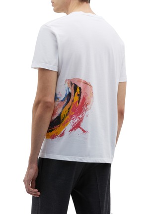 Back View - Click To Enlarge - ALEXANDER MCQUEEN - Paint brushstroke print T-shirt