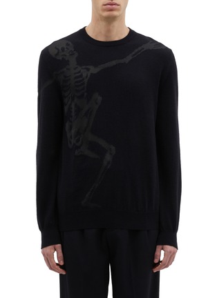 Main View - Click To Enlarge - ALEXANDER MCQUEEN - Dancing skeleton intarsia wool-cashmere sweater