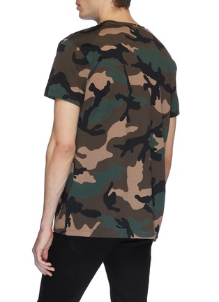 Back View - Click To Enlarge - VALENTINO GARAVANI - Logo camouflage print T-shirt
