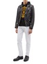 Figure View - Click To Enlarge - VERSACE - Ripped slim fit knee jeans