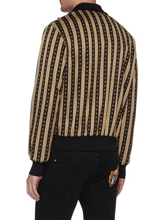 Back View - Click To Enlarge - VERSACE - 'Neo-Classico' print colourblock panel stripe track jacket