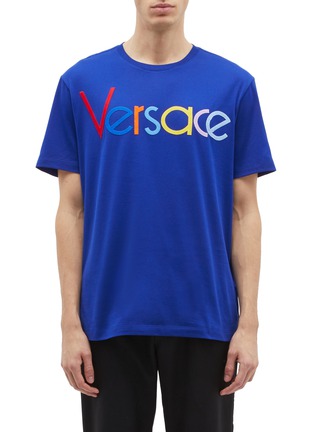 Main View - Click To Enlarge - VERSACE - Logo appliqué T-shirt