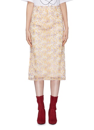 Main View - Click To Enlarge - 73437 - Floral embroidered mesh skirt