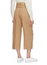 Back View - Click To Enlarge - COMME MOI - Belted paperbag waist culottes