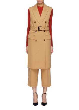 Main View - Click To Enlarge - COMME MOI - Belted sleeveless trench coat