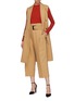 Figure View - Click To Enlarge - COMME MOI - Belted sleeveless trench coat