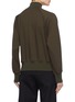 Back View - Click To Enlarge - COMME MOI - Embellished patch scuba jersey mock neck sweatshirt