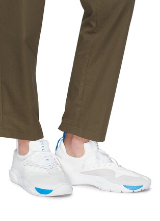 Figure View - Click To Enlarge - CLEARWEATHER - 'Cloud Stryk' leather panel knit sneakers