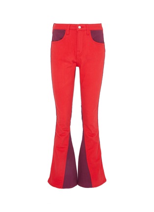 Main View - Click To Enlarge - TRE BY NATALIE RATABESI - 'Cher' Colourblock flared leg jeans