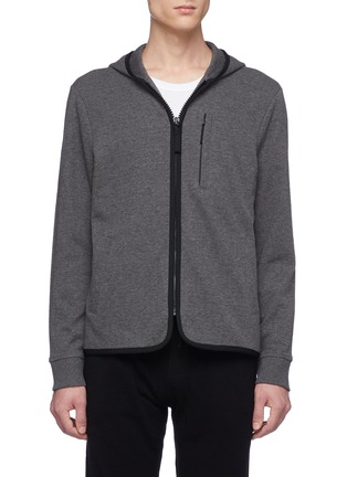 Main View - Click To Enlarge - JAMES PERSE - Contrast border zip hoodie