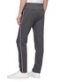 Back View - Click To Enlarge - JAMES PERSE - Zip cuff stripe outseam track pants
