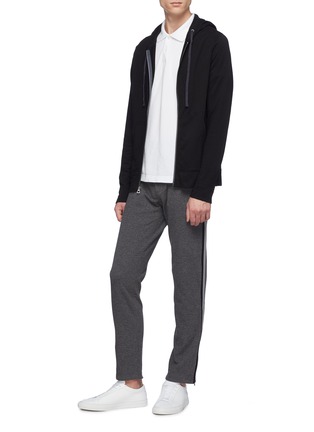 Figure View - Click To Enlarge - JAMES PERSE - Zip cuff stripe outseam track pants