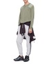 Figure View - Click To Enlarge - THE UPSIDE - 'New Track City' zip cuff stripe outseam jogging pants