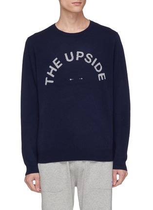 Main View - Click To Enlarge - THE UPSIDE - Logo intarsia cashmere sweater