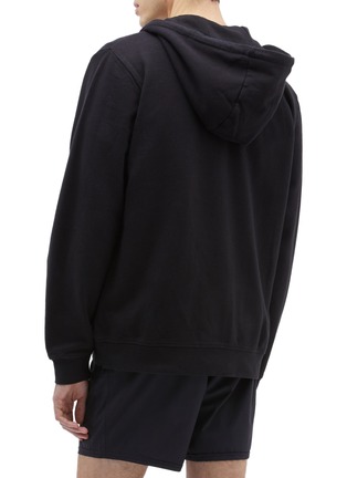 Back View - Click To Enlarge - THE UPSIDE - 'Staple' logo embroidered zip hoodie