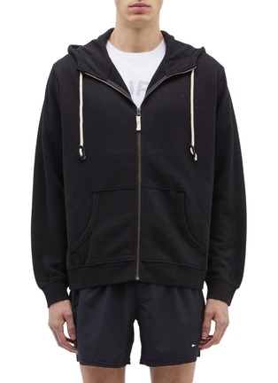 Main View - Click To Enlarge - THE UPSIDE - 'Staple' logo embroidered zip hoodie