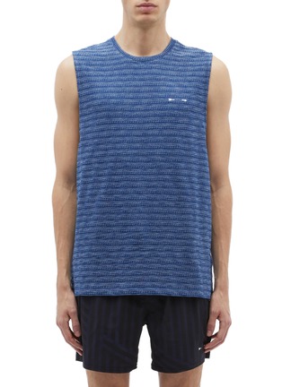 Main View - Click To Enlarge - THE UPSIDE - Abstract jacquard muscle tank top