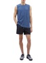 Figure View - Click To Enlarge - THE UPSIDE - 'Ultra Run NS' stripe ripstop track shorts