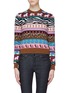 Main View - Click To Enlarge - MIU MIU - Colourblock graphic virgin wool jacquard sweater