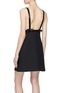 Back View - Click To Enlarge - MIU MIU - Sequin bow open back wool-silk cady dress