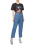 Figure View - Click To Enlarge - MIU MIU - Skater chain boyfriend jeans