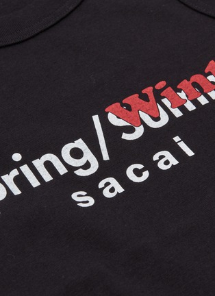  - SACAI - 'Spring Winter' slogan logo print tank top