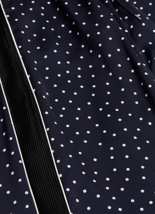 - SACAI - Pleated stripe outseam polka dot print pyjama pants