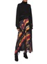 Figure View - Click To Enlarge - SACAI - x Pendleton graphic print panelled pleated skirt