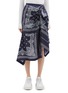 Main View - Click To Enlarge - SACAI - Buckled asymmetric drape bandana print skirt