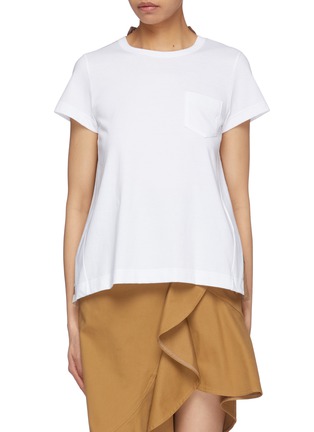 Main View - Click To Enlarge - SACAI - x Pendleton graphic print pleated back T-shirt