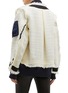 Back View - Click To Enlarge - SACAI - Contrast trim frayed tweed bomber jacket