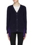 Main View - Click To Enlarge - SACAI - Pleated lace panel back cardigan