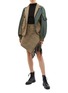 Figure View - Click To Enlarge - SACAI - Buckled fringe wrap panel houndstooth check plaid shorts