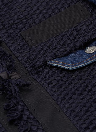  - SACAI - Tweed panel denim jacket