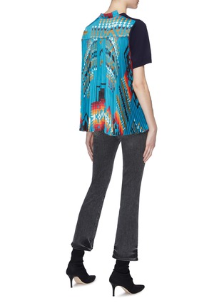 Figure View - Click To Enlarge - SACAI - x Pendleton graphic print pleated back short sleeve sweater
