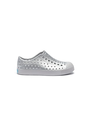 Main View - Click To Enlarge - NATIVE  - 'Jefferson Metallic' perforated toddler slip-on sneakers
