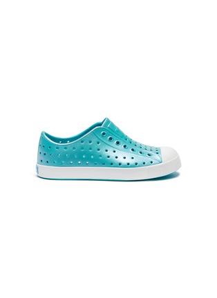 Main View - Click To Enlarge - NATIVE  - 'Jefferson Iridescent' perforated toddler slip-on sneakers