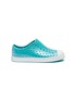Main View - Click To Enlarge - NATIVE  - 'Jefferson Iridescent' perforated kids slip-on sneakers