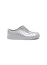 Main View - Click To Enlarge - NATIVE  - 'Jefferson Metallic' perforated kids slip-on sneakers