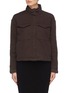 Main View - Click To Enlarge - JAMES PERSE - Retractable hood flap pocket canvas cropped jacket