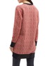 Back View - Click To Enlarge - GUCCI - GG metallic logo stripe oversized wool V-neck sweater