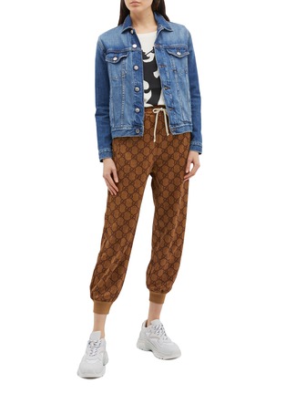 Figure View - Click To Enlarge - GUCCI - GG logo print jogging pants